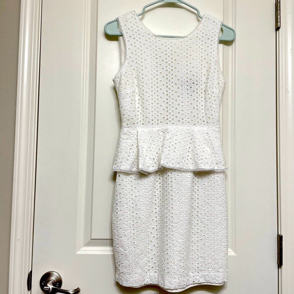 White Eyelet Mini Dress